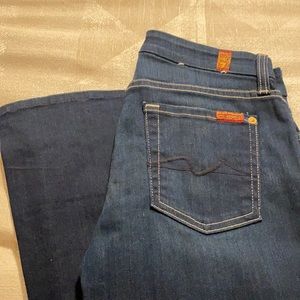 7 for all man kind bootcut stretch dark blue